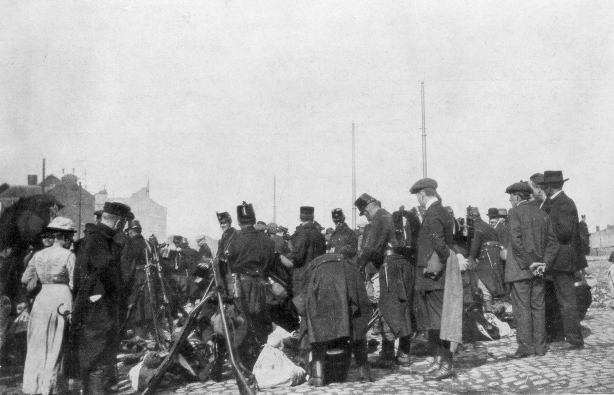 31 जुलाई 1914 को बेल्जियम, लेगे की रक्षा के लिए जुटाना द्वारा अज्ञात