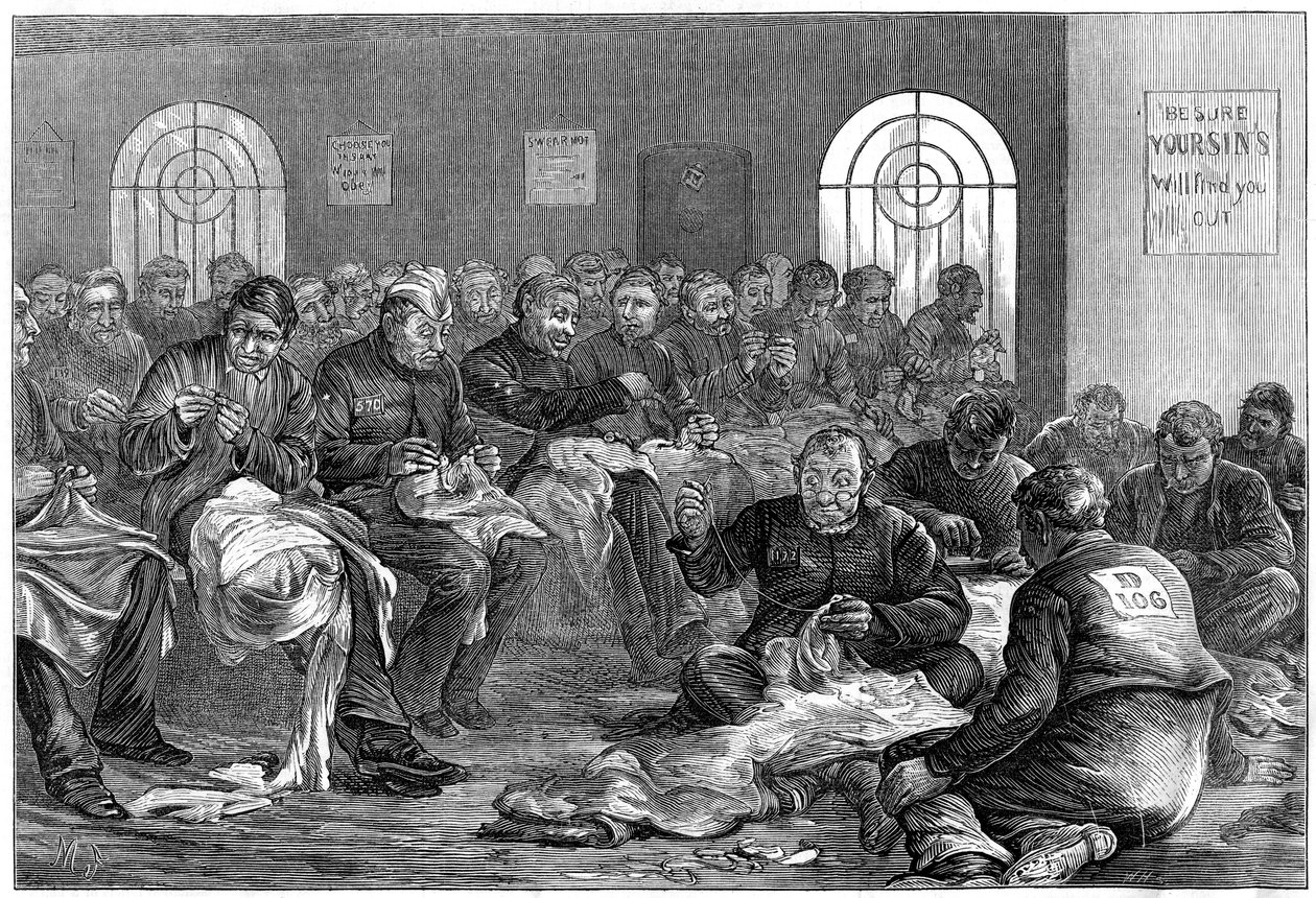 सुई-कमरा, क्लेरकेनवेल जेल, लंदन, 1874 द्वारा अज्ञात