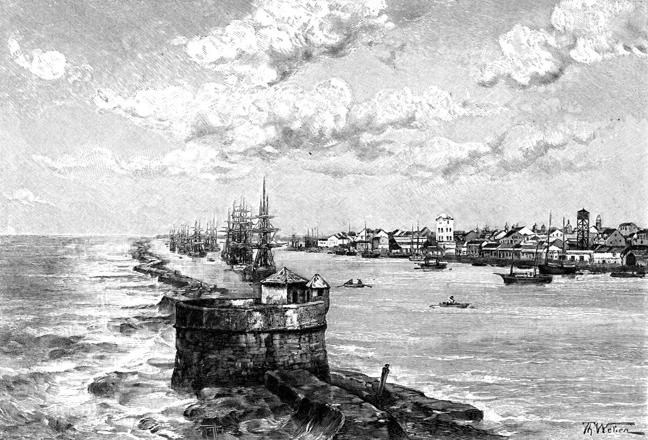 रेसिफ़ का बंदरगाह, ब्राज़ील, 1895 द्वारा अज्ञात