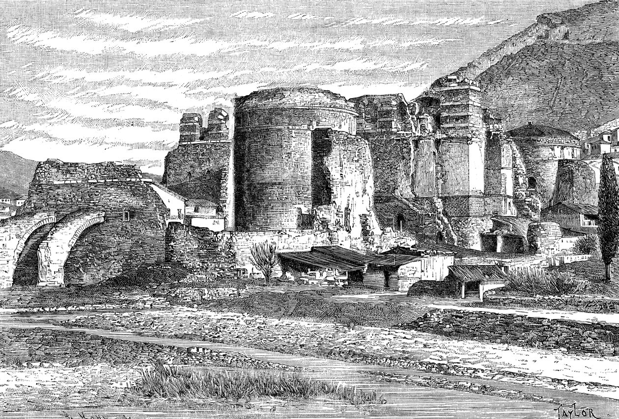 1895 में टर्की के पेरगामन में बेसिलिका के खंडहर द्वारा अज्ञात