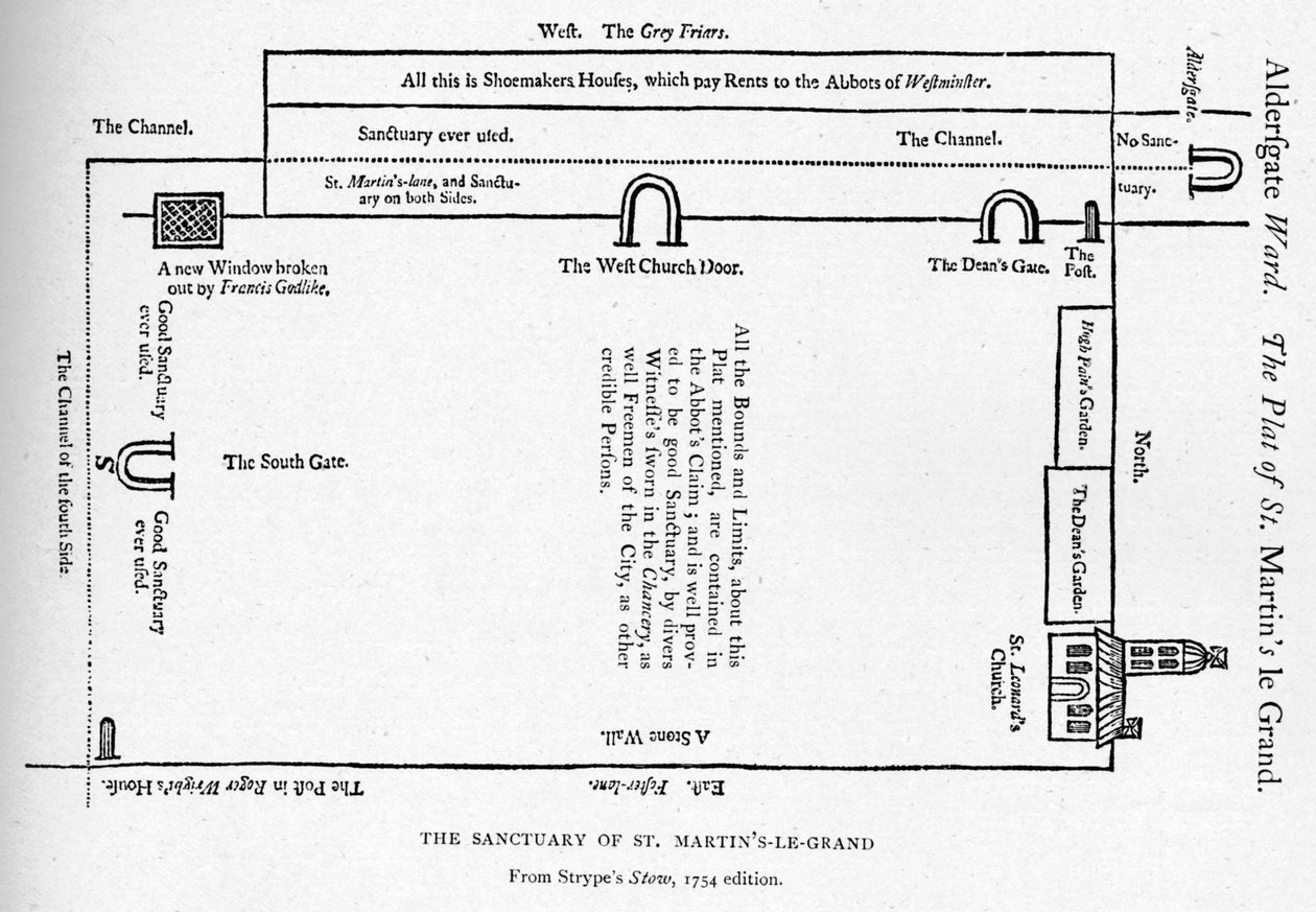 चर्च ऑफ़ सेंट मार्टिंस ले ग्रांड का अभयारण्य, लंदन, 1754 1906 द्वारा अज्ञात