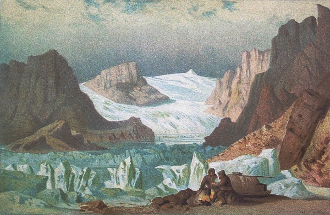 1869 में आर्कटिक और ग्रीनलैंड के लिए दूसरा जर्मन उत्तरपाषाण अभियान द्वारा अज्ञात