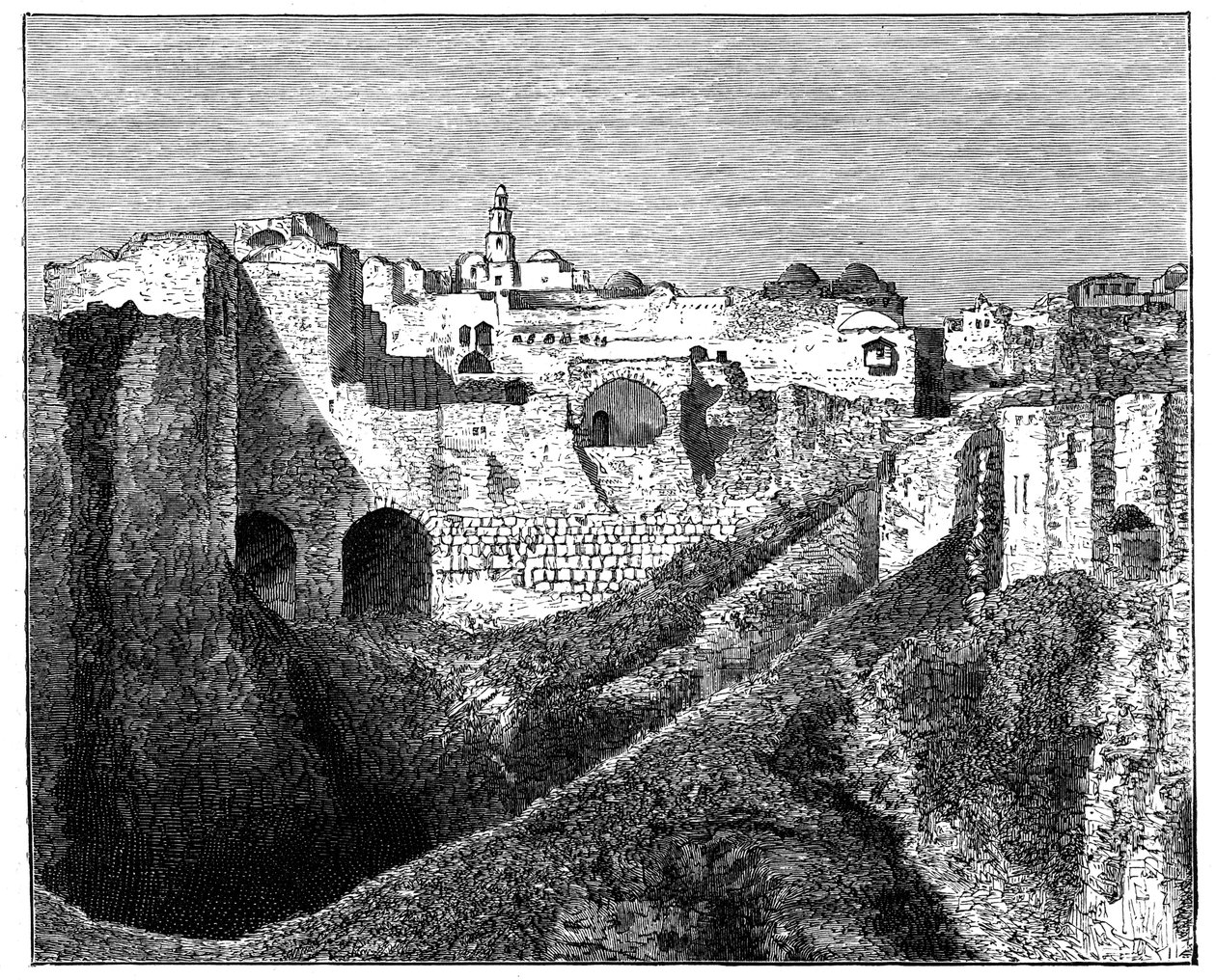 यरूशलेम की दक्षिणी प्राचीर, c1890 द्वारा अज्ञात