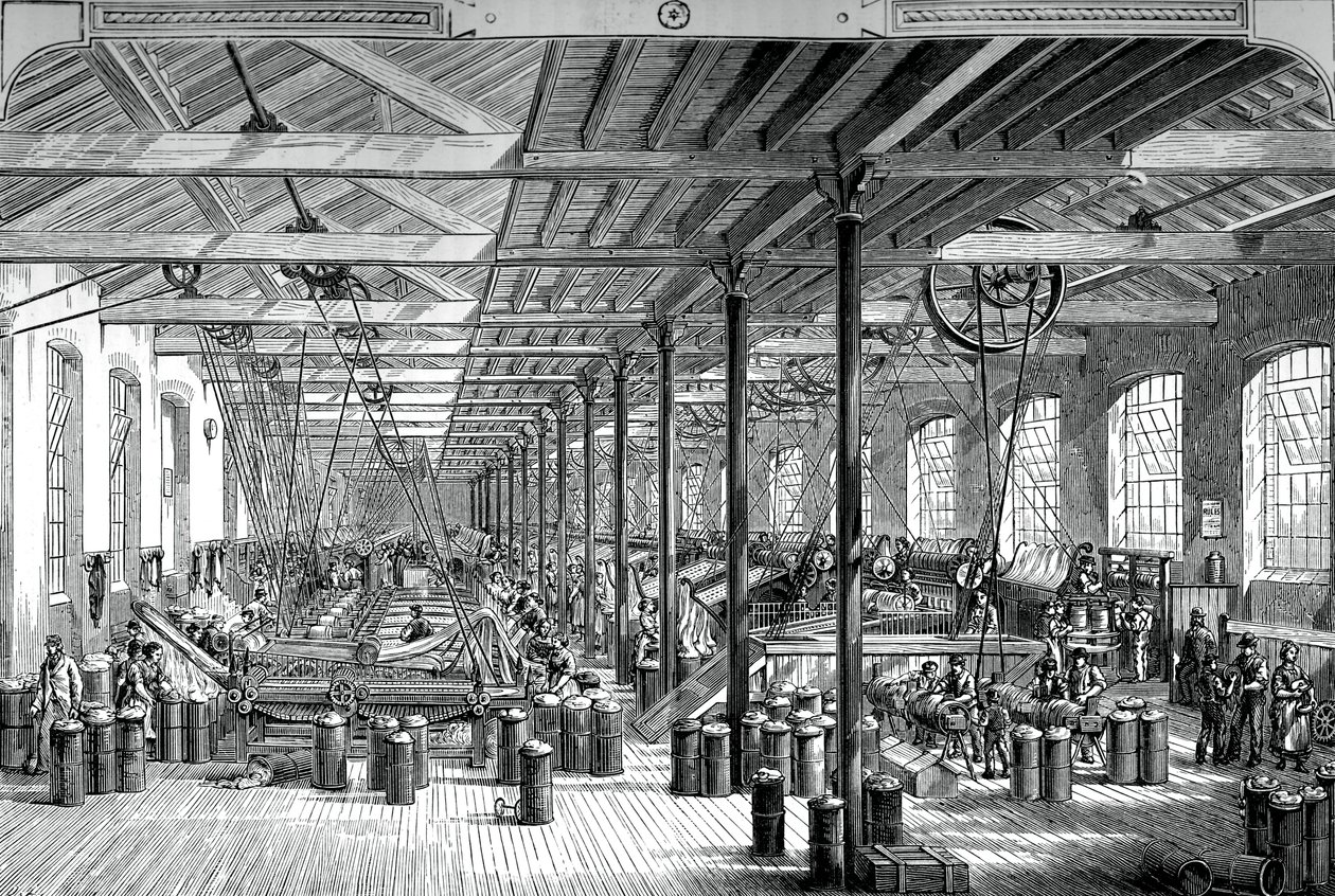 Shadwell रस्सी में कताई कमरा काम करता है, c1880 द्वारा अज्ञात