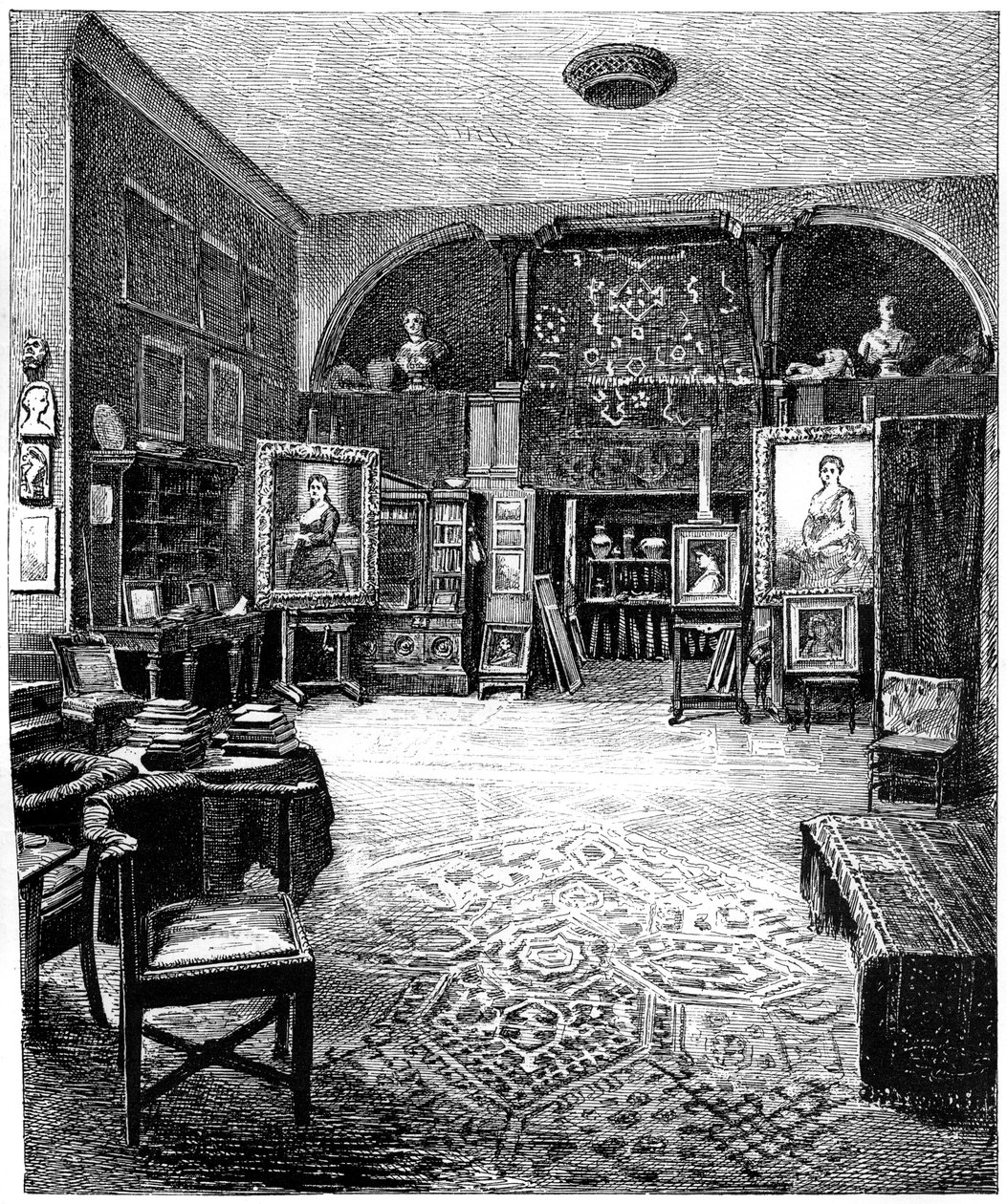 सर फ्रेडरिक लीटन का स्टूडियो, c1880-1882 द्वारा अज्ञात