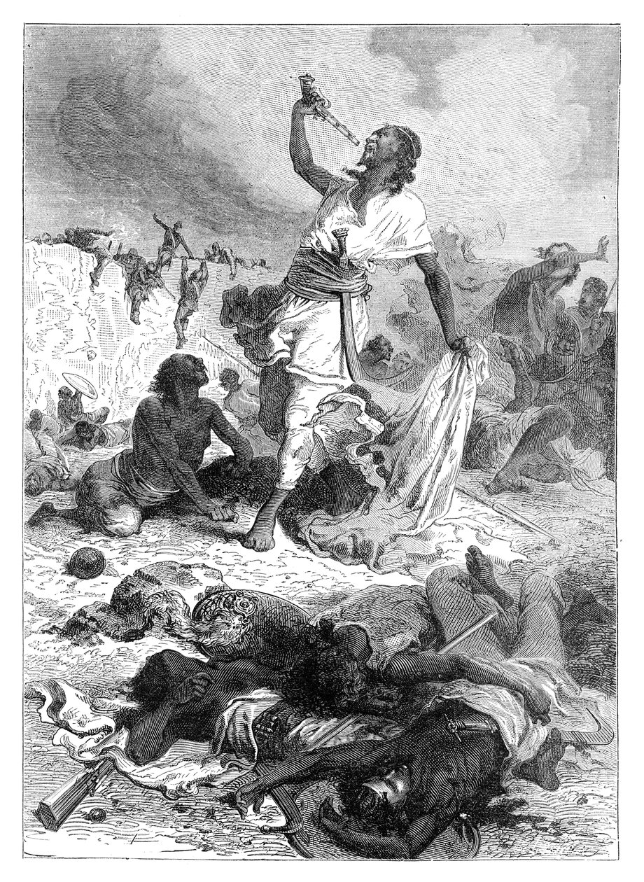 थिओडोर, मगडाला, इथियोपिया की आत्महत्या, 1868 19 वीं सदी के अंत में द्वारा अज्ञात