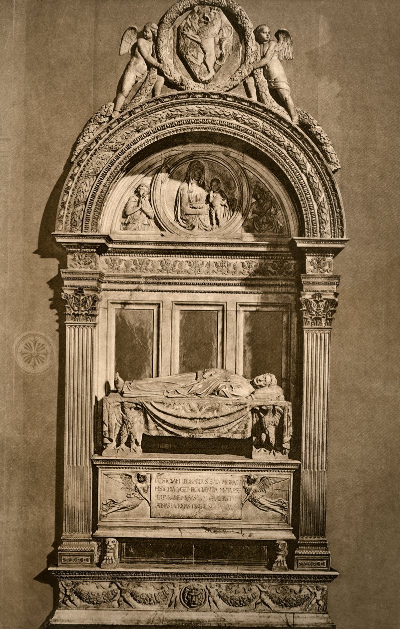 लियोनार्डो ब्रूनी की कब्र c1369-1444, सांता क्रोस की बेसिलिका, फ्लोरेंस, 1882 द्वारा अज्ञात