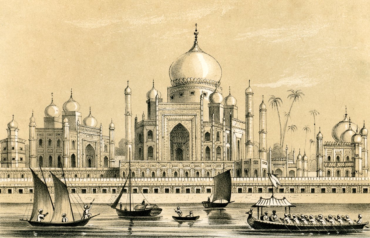 1847 में आगरा में अकबर खान के पसंदीदा सुल्तान का मकबरा द्वारा अज्ञात
