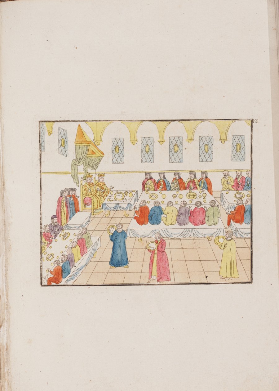 ज़ार मिखाइल फोडोरोविच और येवदोकिया लुक्यानोवना का विवाह समारोह, 1810 द्वारा अज्ञात