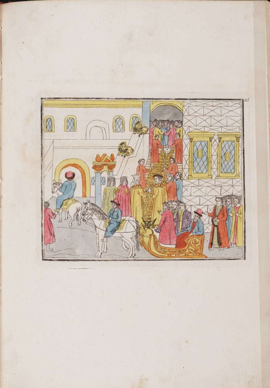 ज़ार मिखाइल फोडोरोविच और येवदोकिया लुक्यानोवना का विवाह समारोह, 1810 द्वारा अज्ञात