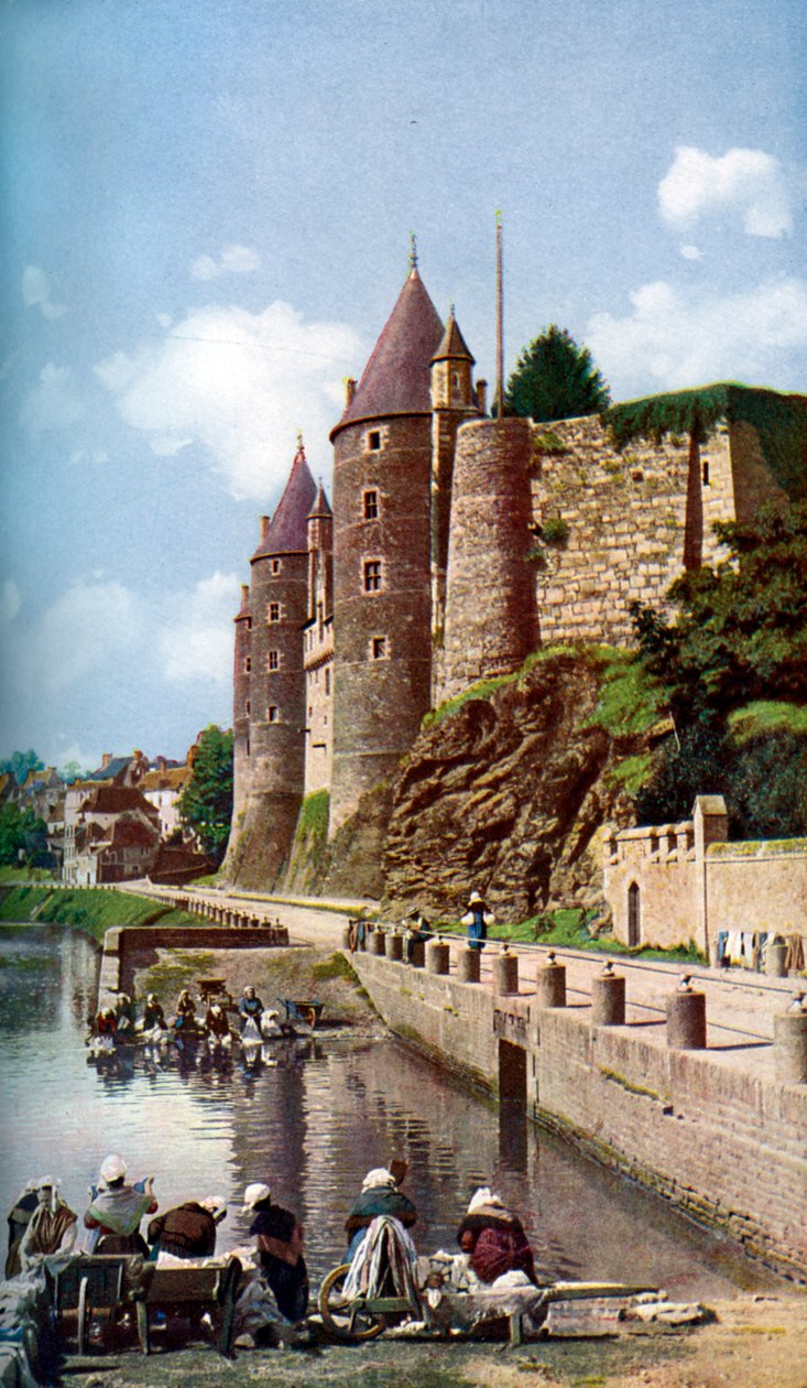 Josselin की महिलाएं कपड़े धोने का काम करती हैं, ब्रिटनी, फ्रांस, c1924 द्वारा अज्ञात