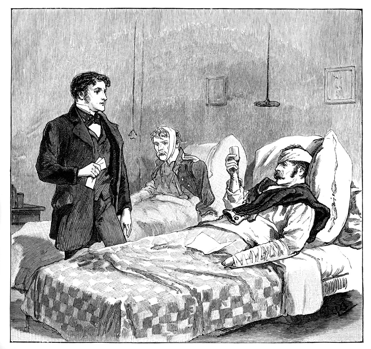 घायल सैनिकों ने महारानी को टोस्ट किया, c1850s, 1888 द्वारा अज्ञात