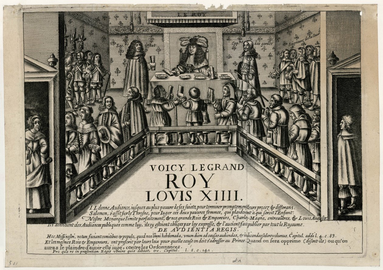 यह अच्छा राजा लुई XIV है। सार्वजनिक दर्शकों को देते हुए राजा, 1668। द्वारा अज्ञात