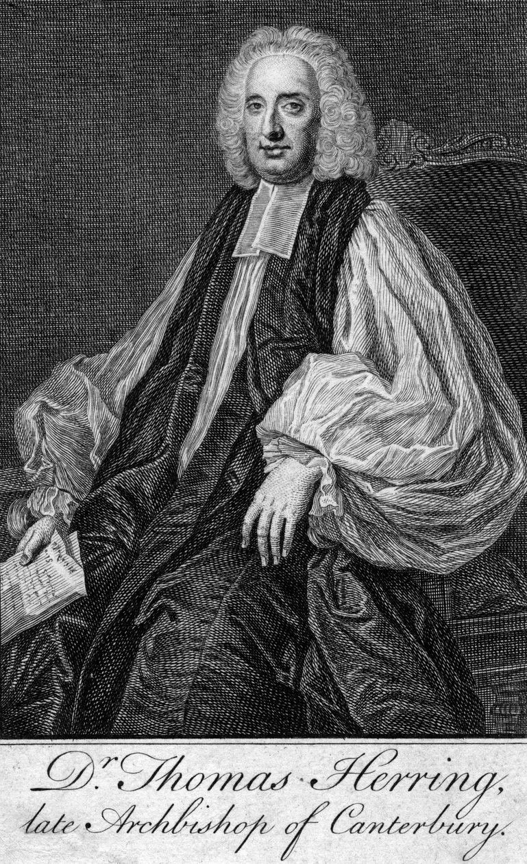 थॉमस हेरिंग 1693-1757, कैंटरबरी के आर्कबिशप द्वारा अज्ञात