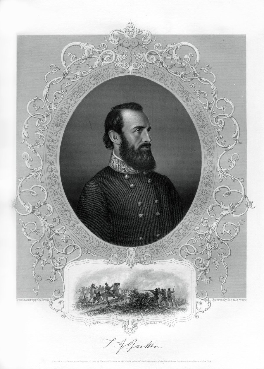 थॉमस जोनाथन स्टोनवेल जैक्सन, अमेरिकी गृहयुद्ध, 1862-1867 के दौरान जनरल कंफेडरेट द्वारा अज्ञात