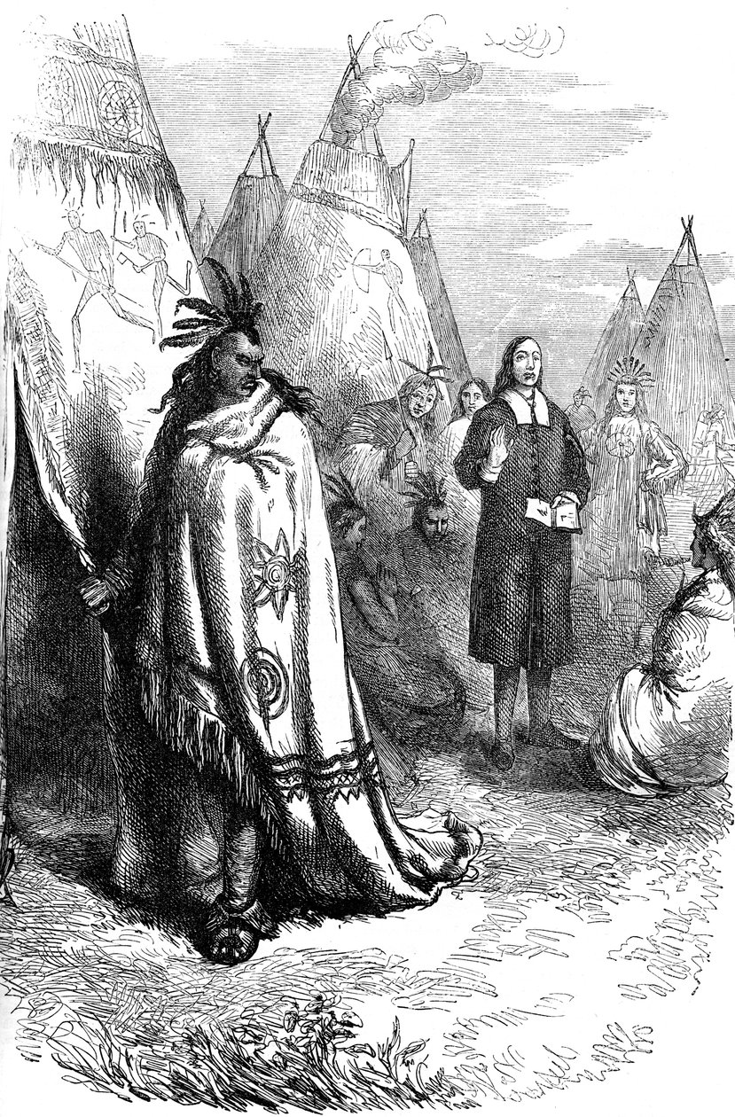 थॉमस मेव्यू और नार्गेन्सेटेट कीमिया, 17 वीं शताब्दी c1880 द्वारा अज्ञात