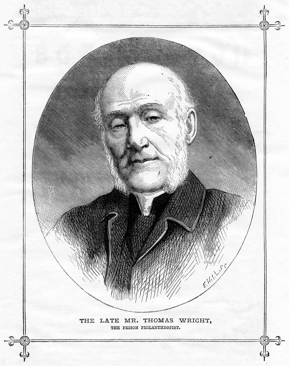 थॉमस राइट, अंग्रेजी जेल परोपकारी, 1875 द्वारा अज्ञात