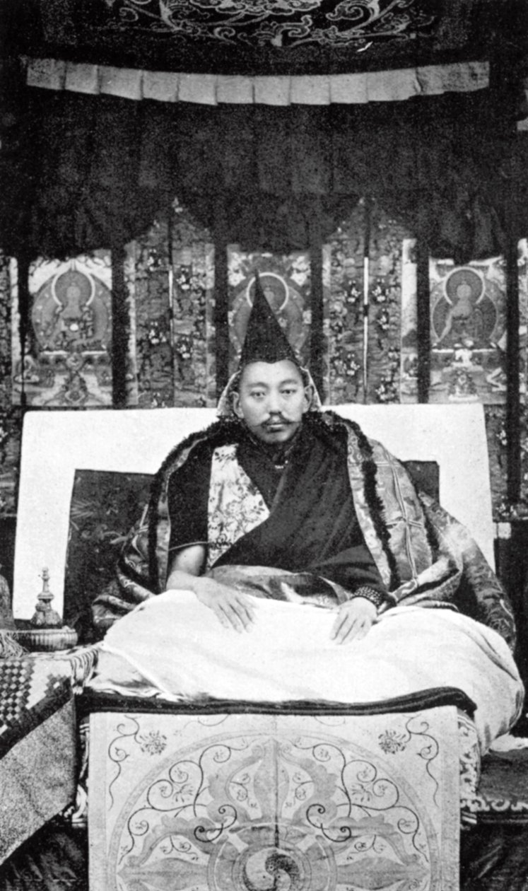 थूबटेन ग्यात्सो 1876-1933, तिब्बत के 13 वें दलाई लामा, c1910 द्वारा अज्ञात