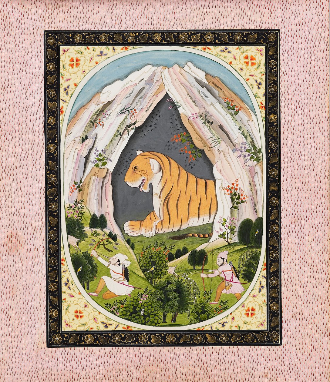 एक गुफा में बाघ, c1810 द्वारा अज्ञात