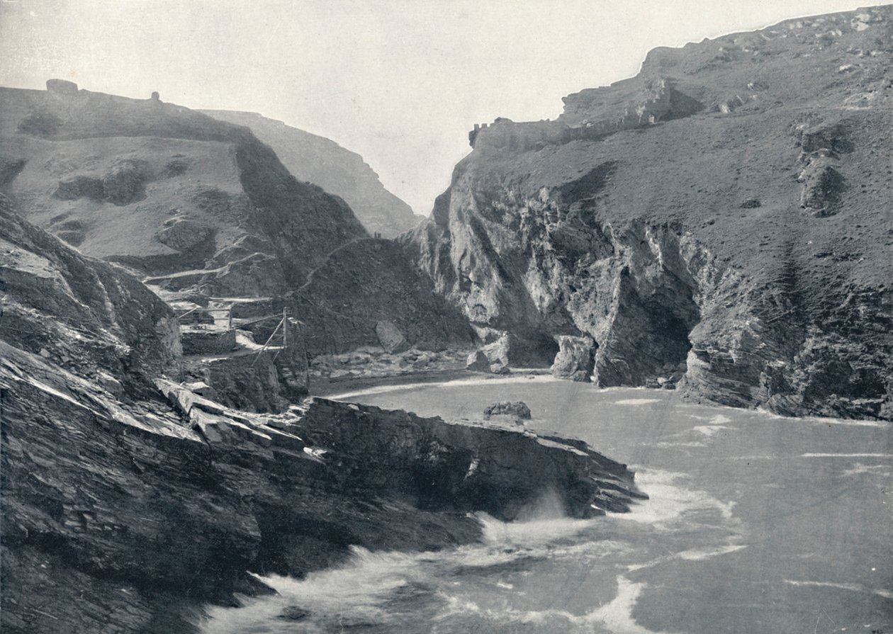 टिंटागेल - किंग आर्थर कैसल, 1895 दिखा रहा है द्वारा अज्ञात