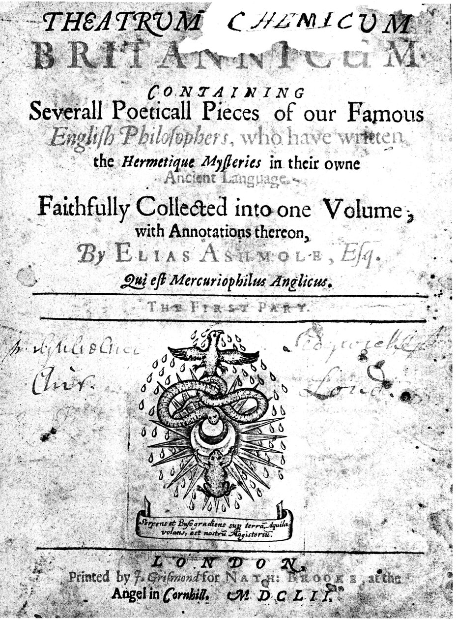 थिएटर रसायन शास्त्र ब्रिटिश शीर्षक इलिआस एशमोल की, 1652 पेज द्वारा अज्ञात