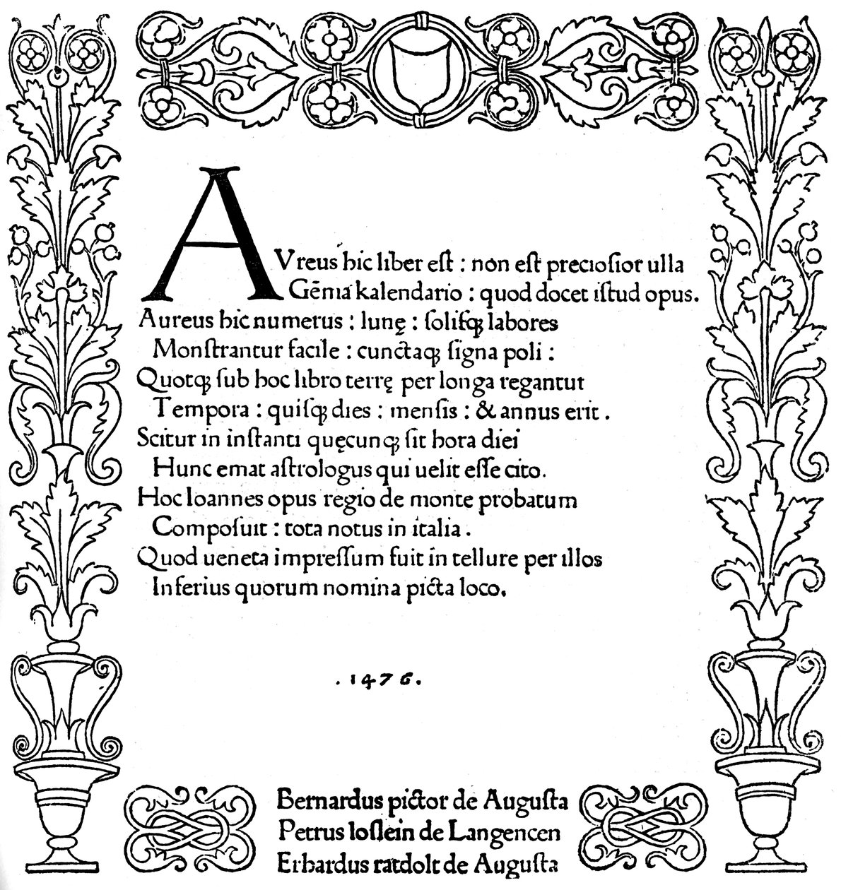Regiomontanus, 1476, 1893 द्वारा कालेंडरियम का शीर्षक पृष्ठ द्वारा अज्ञात