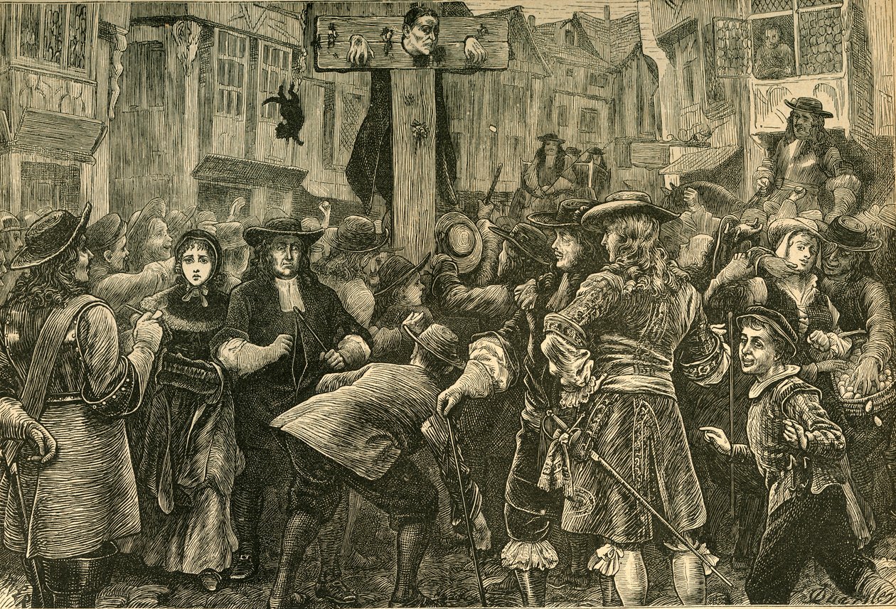 टाइटस ओट्स इन द पिलोरी, 1685, 1897। द्वारा अज्ञात