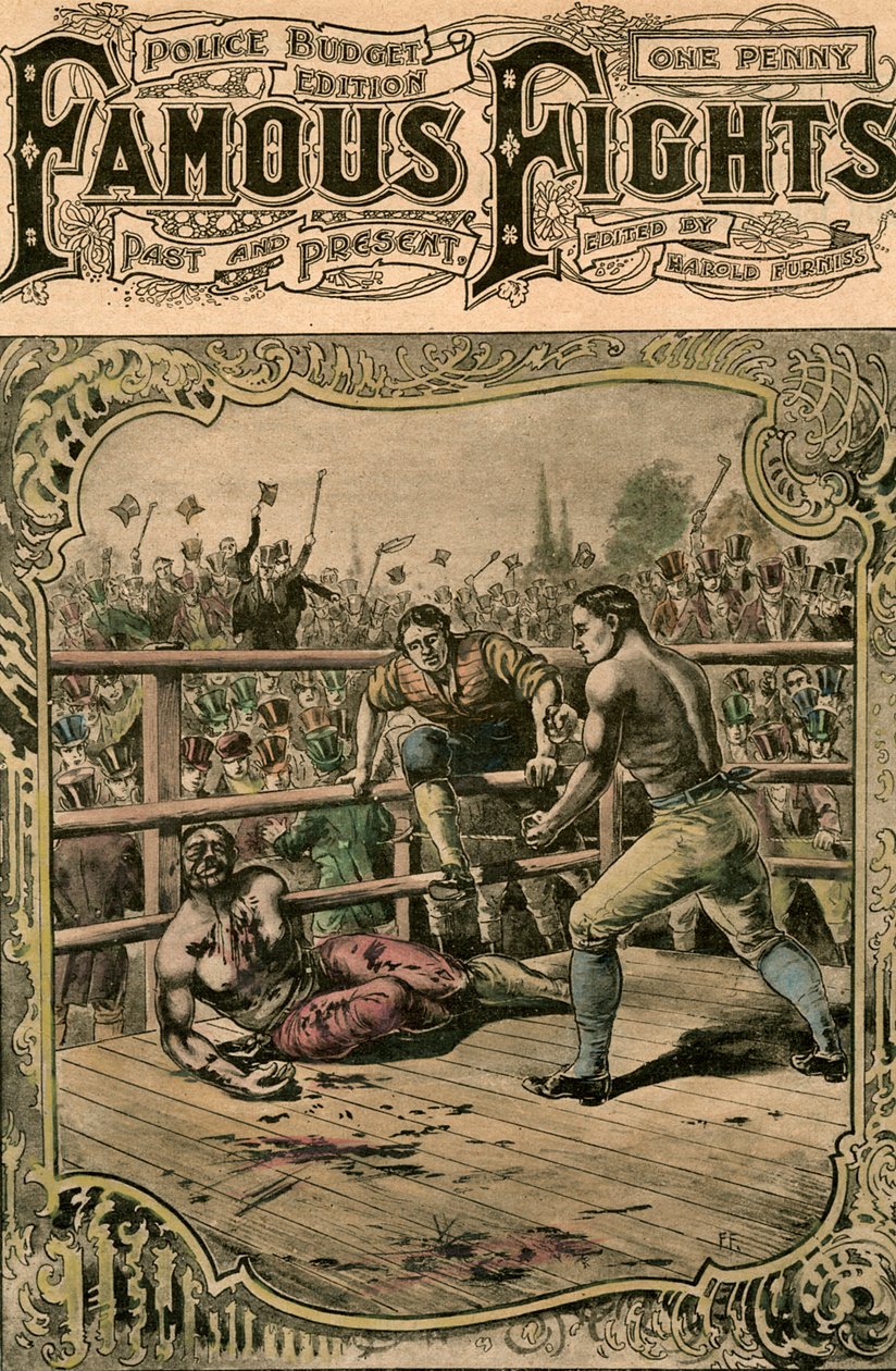 टॉम लैंग्स की दूसरी लड़ाई जैक लैंगान के साथ, 1824 के अंत में 19 वीं या 20 वीं सदी की शुरुआत में द्वारा अज्ञात