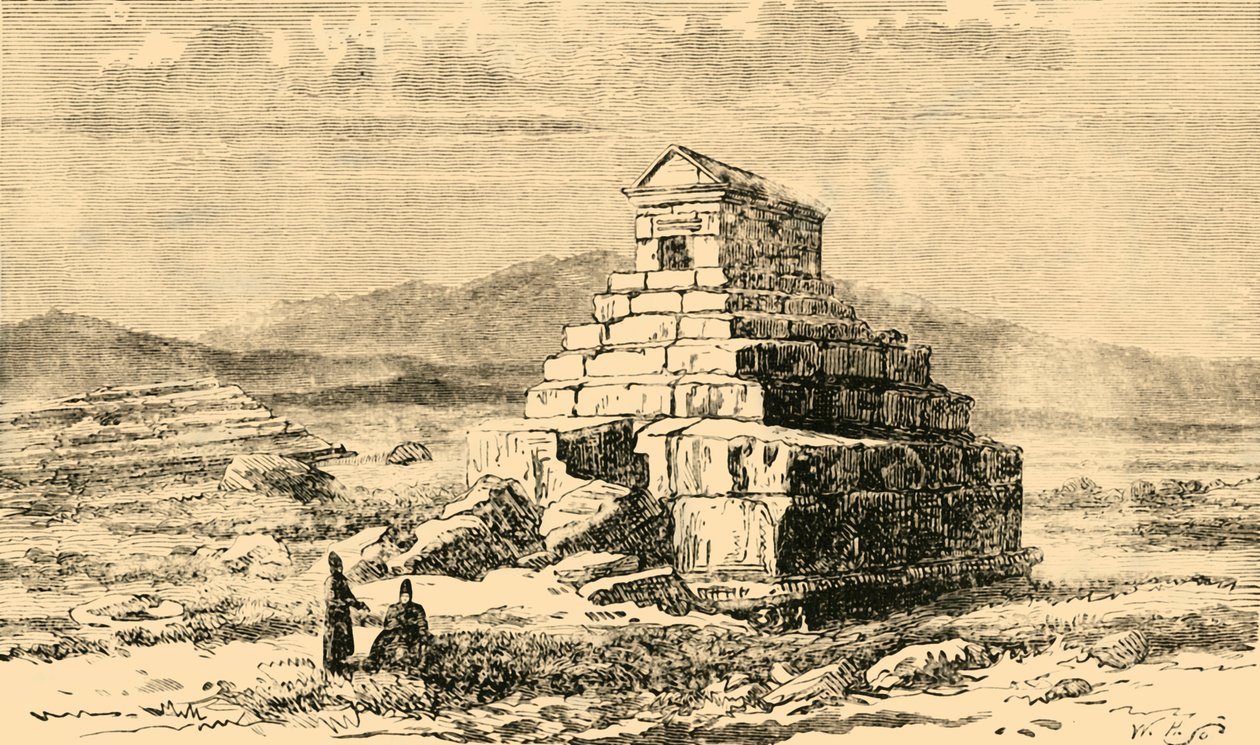 साइरस का मकबरा, 1890। द्वारा अज्ञात