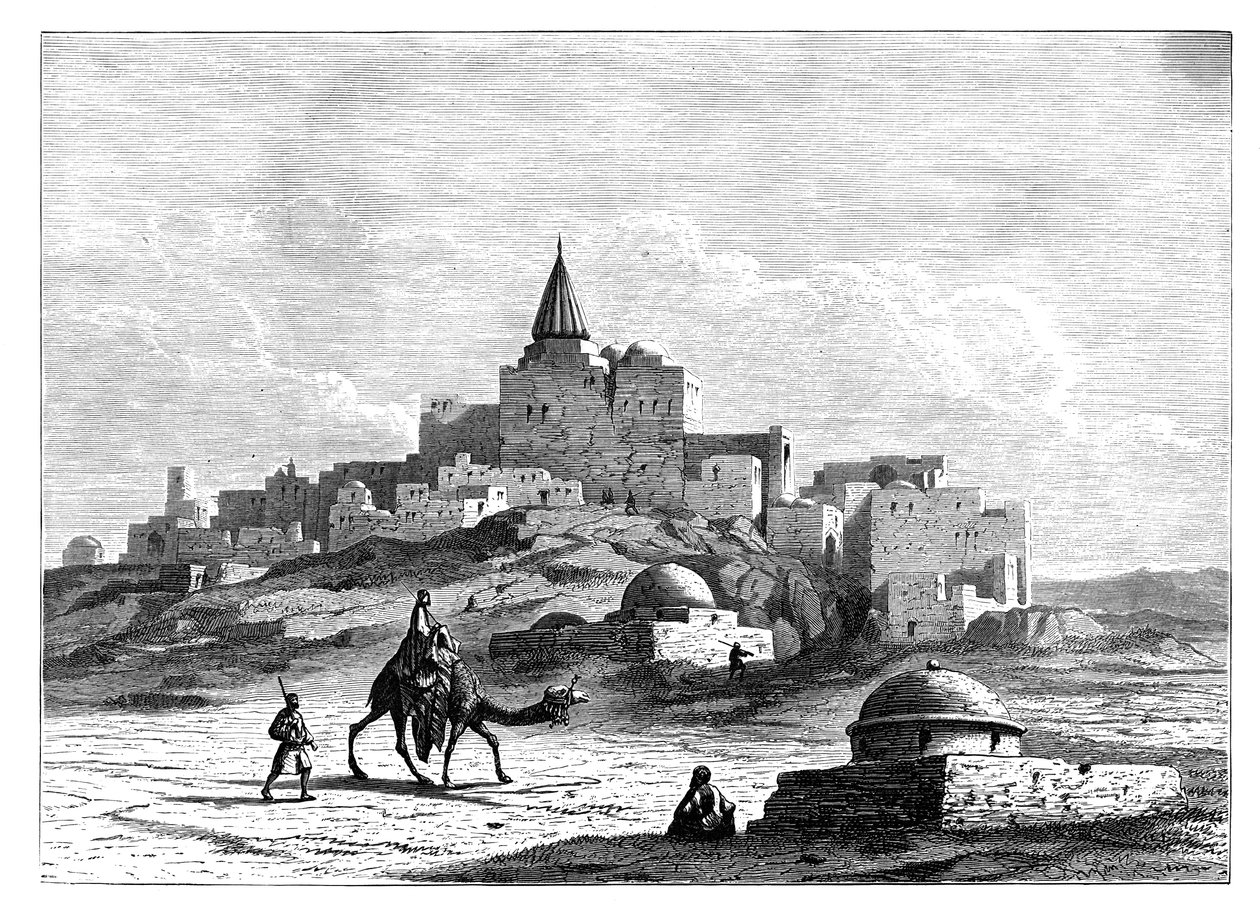 जोन्हा का मकबरा, मस्जिद के पास, नब्बी यूनिस, नीनवेह, असीरिया, c1890 के कृत्रिम टीले पर द्वारा अज्ञात