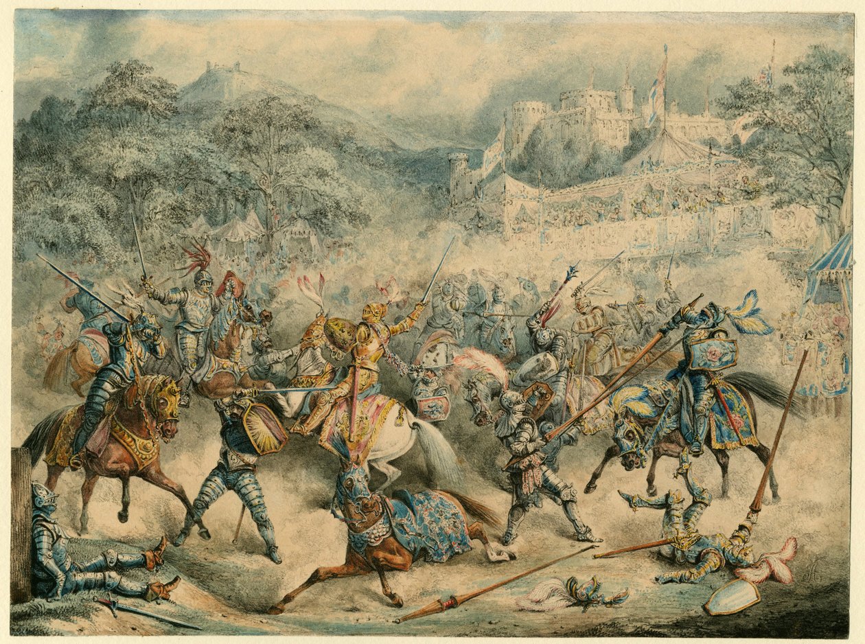 घुड़सवार शूरवीरों का टूर्नामेंट, 1840 द्वारा अज्ञात