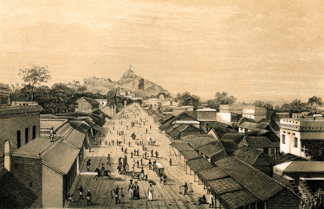 भारत का त्रिचिनोपोली शहर और किला, 1847 द्वारा अज्ञात