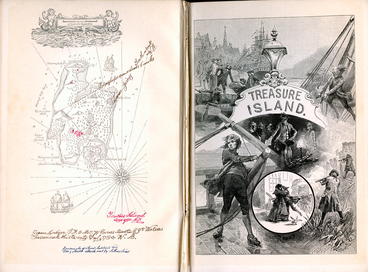 ट्रेजर आइलैंड, रॉबर्ट लुई स्टीवेन्सन द्वारा, 1886 द्वारा अज्ञात