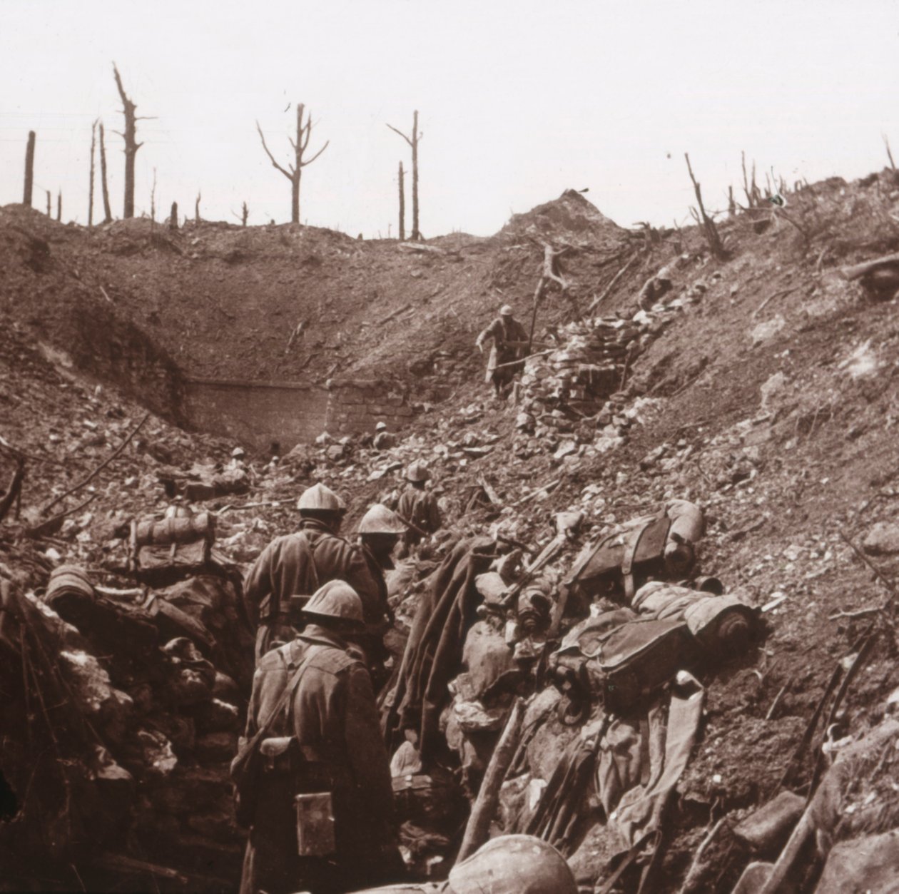खाइयां, फोर्ट वाक्स, उत्तरी फ्रांस, c1914-c1918 द्वारा अज्ञात