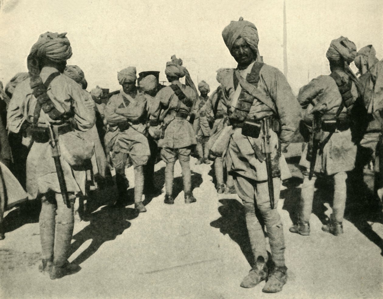 सरहिंद ब्रिगेड के फ़्लॉपर्स, फ़्लैंडर्स, प्रथम विश्व युद्ध, 1914, c1920। द्वारा अज्ञात