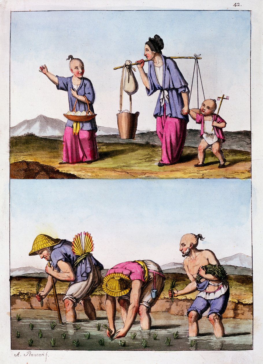 दो चीनी दृश्य, c1830 द्वारा अज्ञात