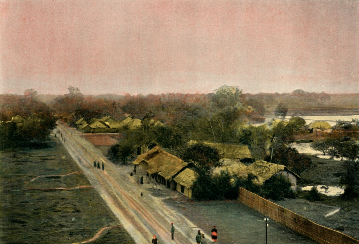 अन ग्राम टोंकिनडो, टोनकिन में गाँव, 1900। द्वारा अज्ञात