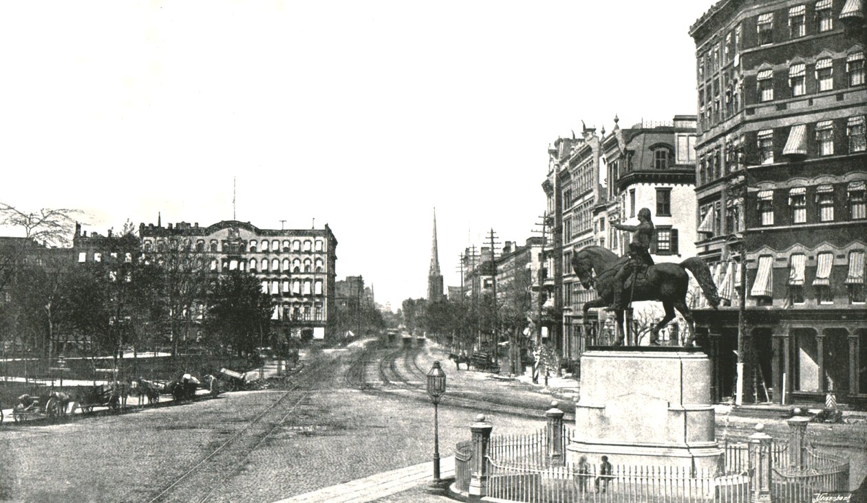 यूनियन स्क्वायर, न्यूयॉर्क, यूएसए, 1895। द्वारा अज्ञात