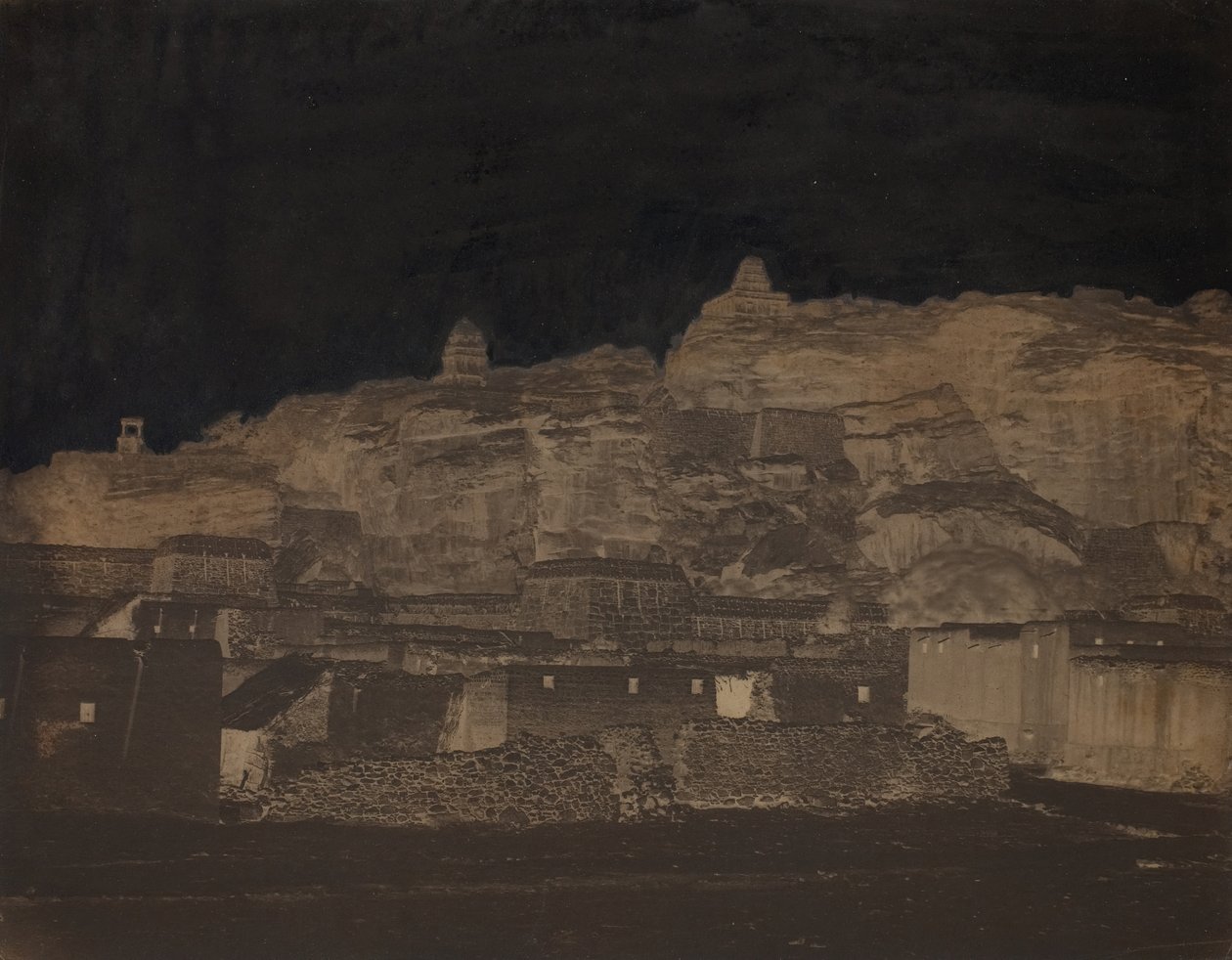 शीर्षकहीन, [इमारतें, संभवतः एक पुरातात्विक स्थल], 1860। द्वारा अज्ञात