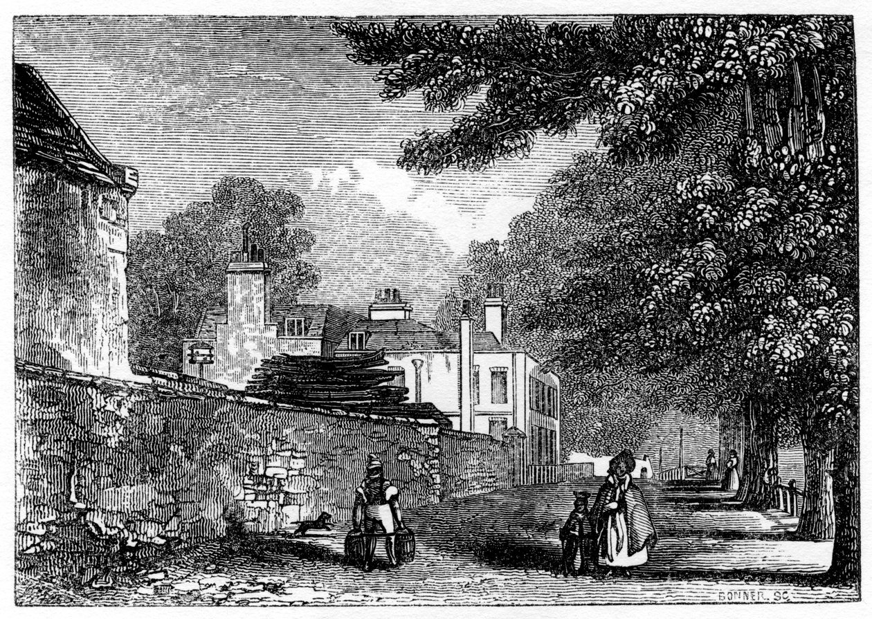 अपर फ्लास्क टैवर्न, हैम्पस्टेड हीथ, जॉर्ज स्टीवंस का निवास, 1840 द्वारा अज्ञात
