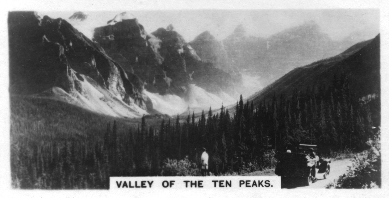 दस चोटियों की घाटी, Banff राष्ट्रीय उद्यान, अल्बर्टा, कनाडा, c1920s द्वारा अज्ञात