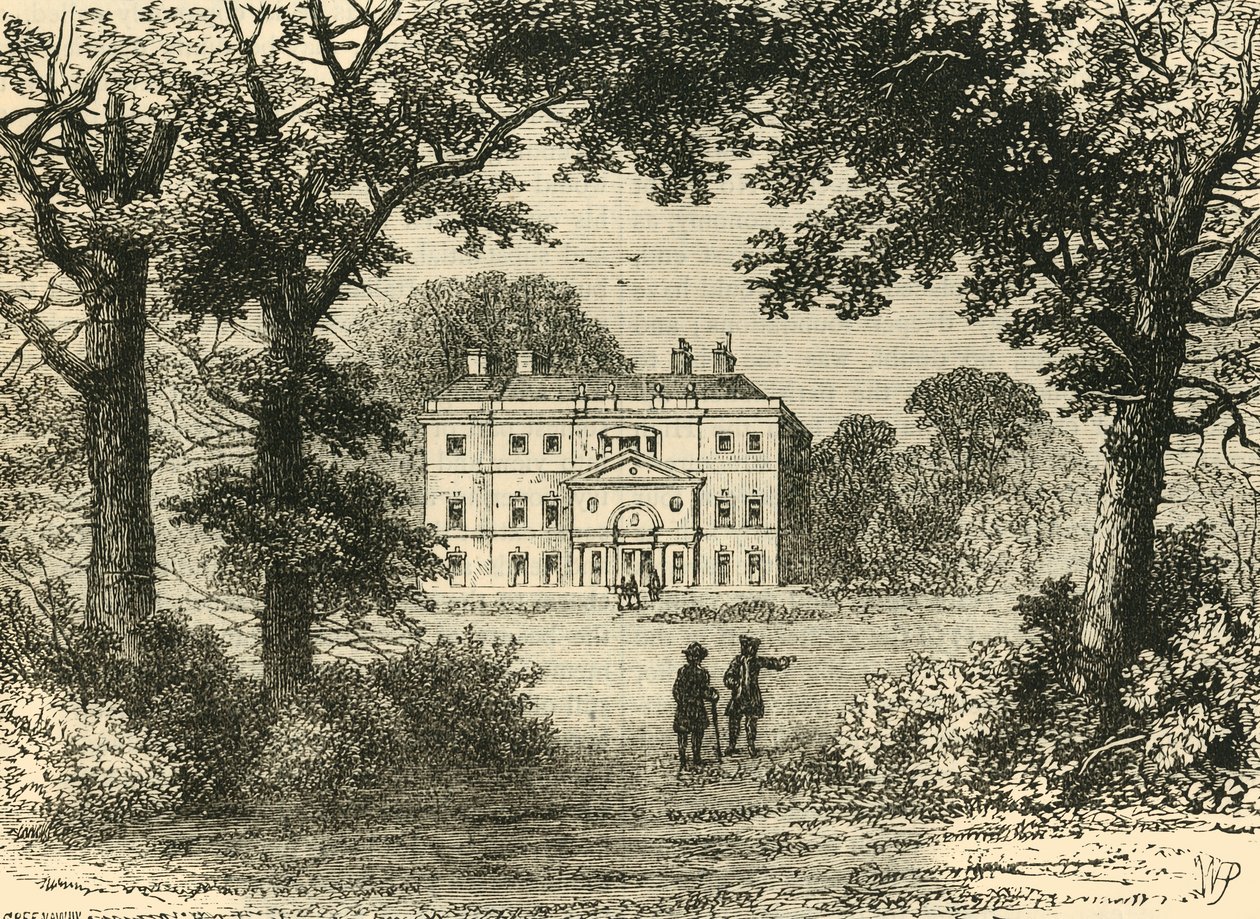 वेन हाउस, 1800 में, c1876। द्वारा अज्ञात