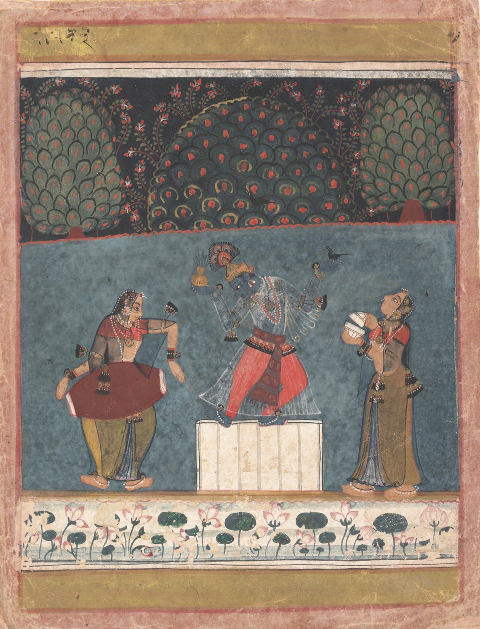 वसंत रागिनी: रागमाला सीरीज़ की फ़ॉलेओ माला ऑफ़ म्यूज़िकल मोड्स, सीए। 1630-1640। द्वारा अज्ञात