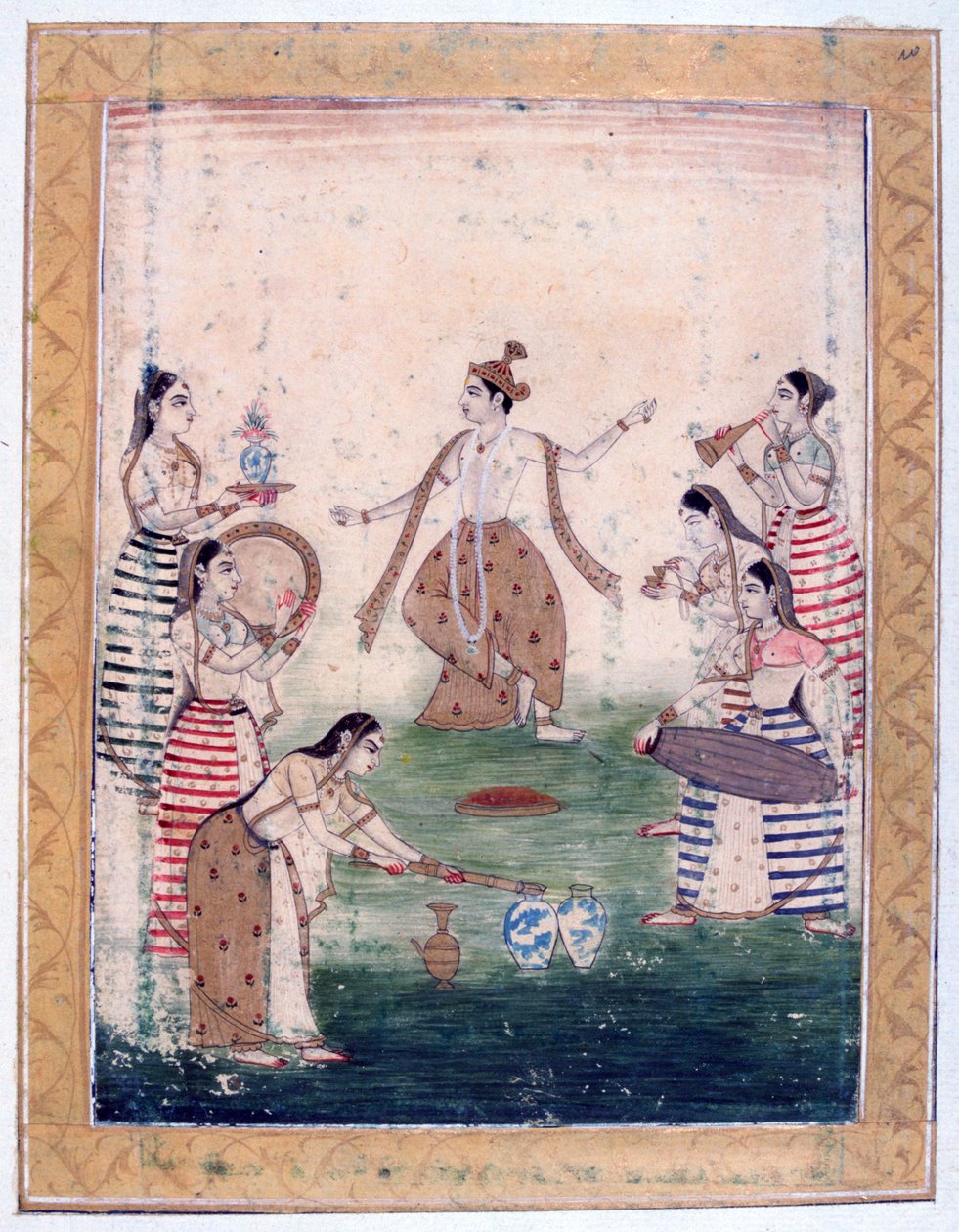 Vasanta Ragini, Ragamala Album, School of Rajasthan, 19th century द्वारा अज्ञात