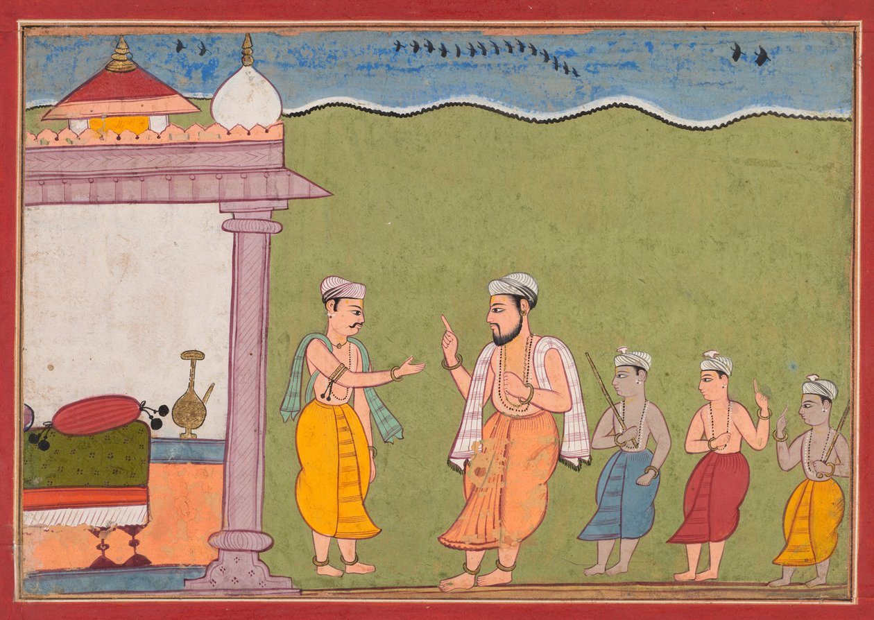 वासुदेव ने नंद से एक भागवत पुराण, 1610। द्वारा अज्ञात
