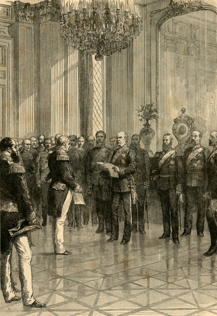 वर्साय, 1871: जर्मनी के राजा विलियम सम्राट की घोषणा, 1890। द्वारा अज्ञात