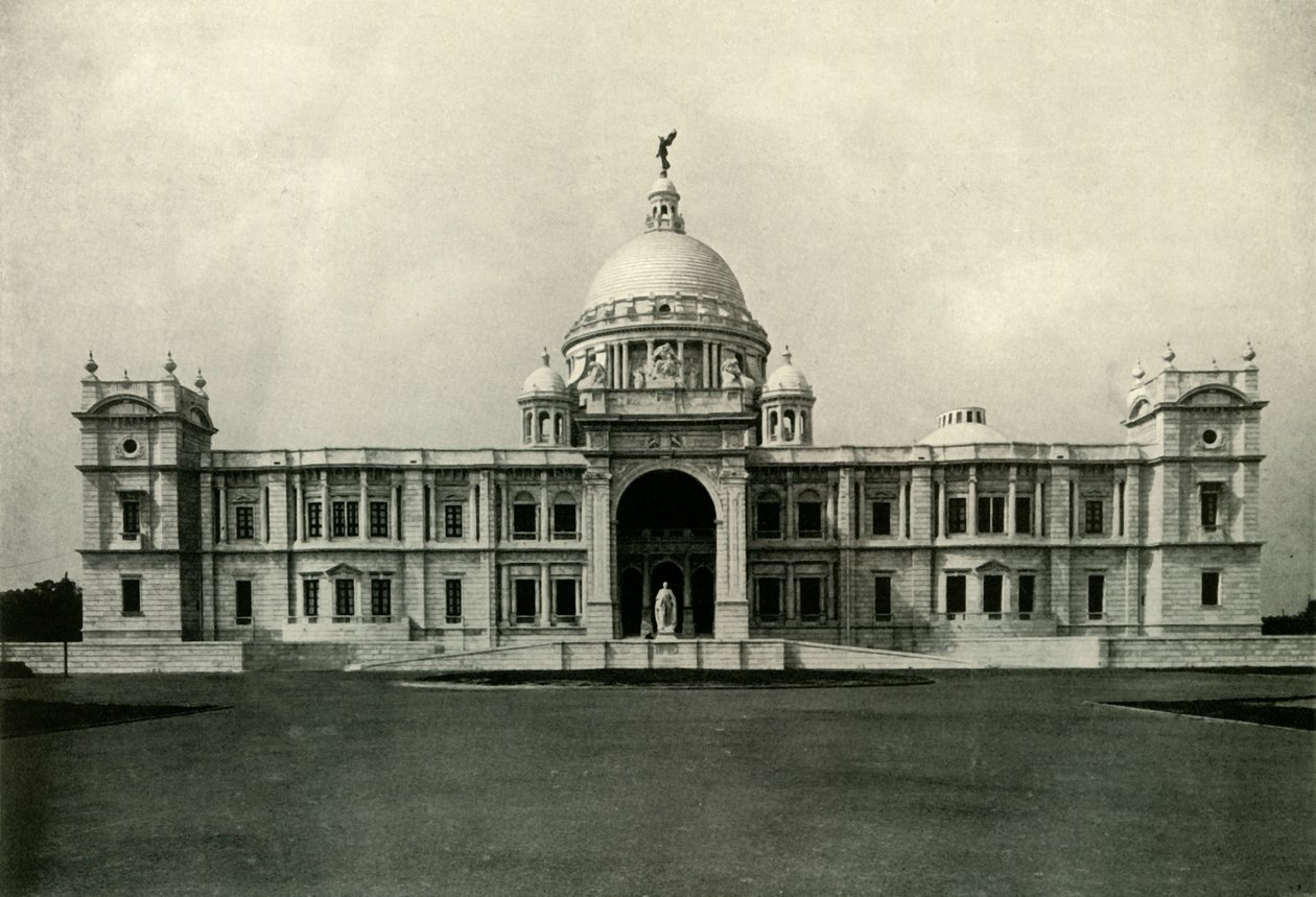 विक्टोरिया मेमोरियल हॉल, साउथ फ्रंट, 1925। द्वारा अज्ञात