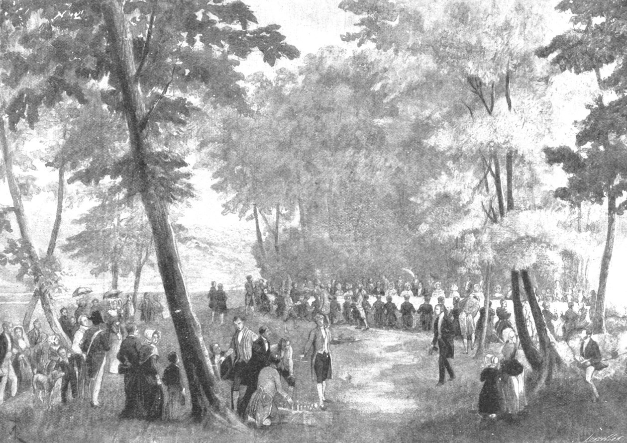 1843 में लुइस फिलिप के लिए विक्टरिया का दौरा: फ़े चम्पेट्रे ... वन, 1901 में। द्वारा अज्ञात