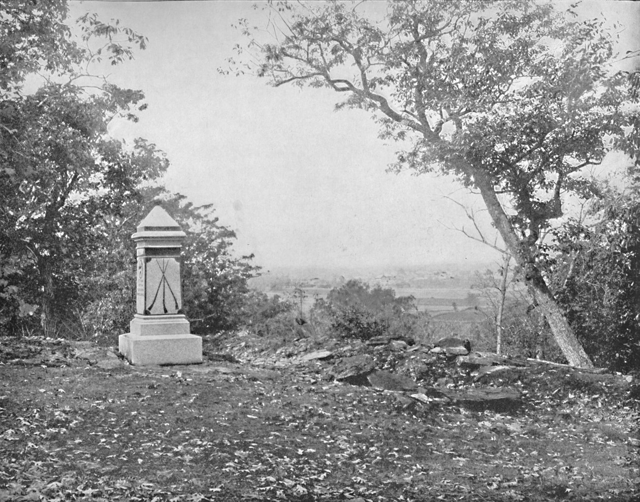 Culps Hill, Gettysburg, Pennsylvania, c1897 से देखें। द्वारा अज्ञात