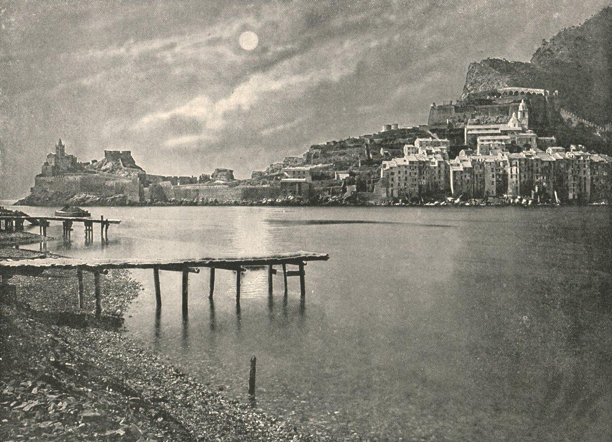 बे, ला स्पेज़िया, इटली, 1895 से देखें। द्वारा अज्ञात